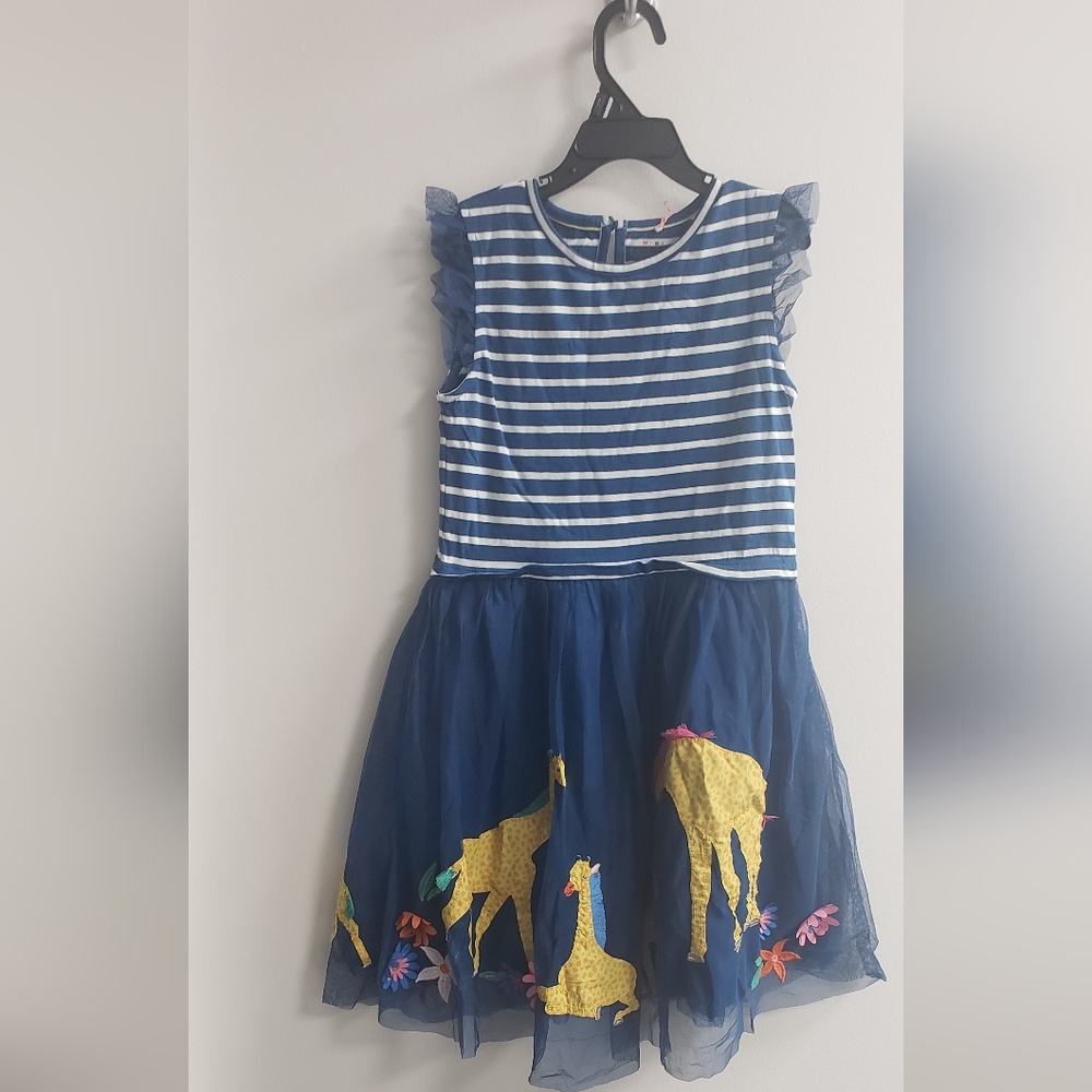 Mini Boden Giraffe Tulle Dress NWT 8-9y